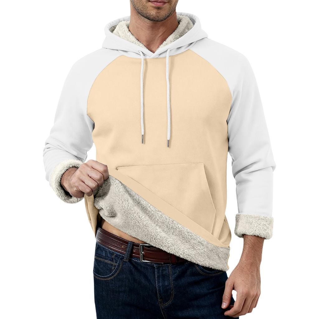 Men's Casual Long-Sleeve Fleece Hoodie With Pockets