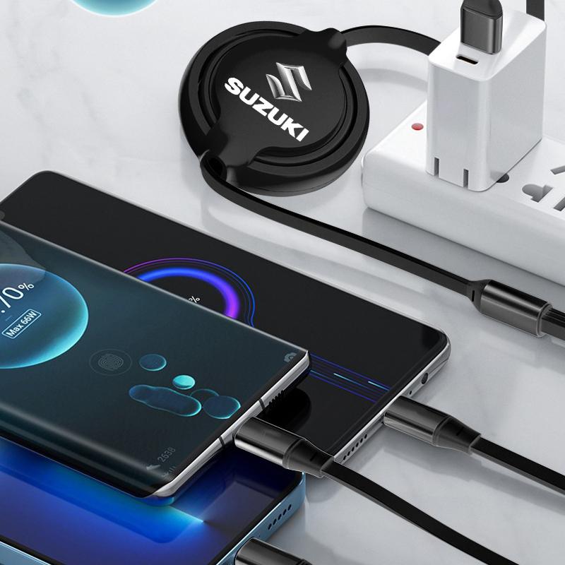 Car Accessories 3 In 1 Micro Cable Multi Charger for Suzuki GSR GSR750 GSR600 SV 650 Swift Jimny Grand Vitara Samurai Spacia Liana