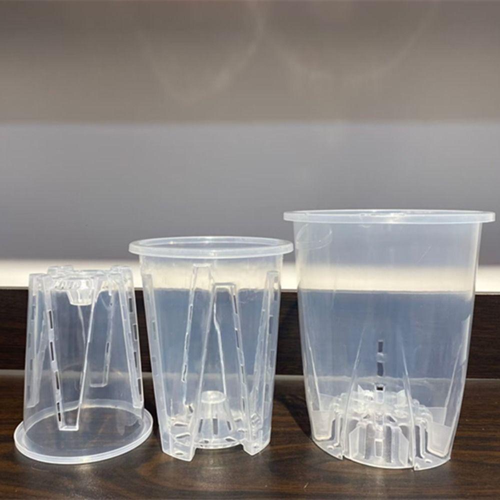 Plastic Phalaenopsis Orchid Pots Beautiful Planting Pot Root Control Transparent Flower Pot Indoor