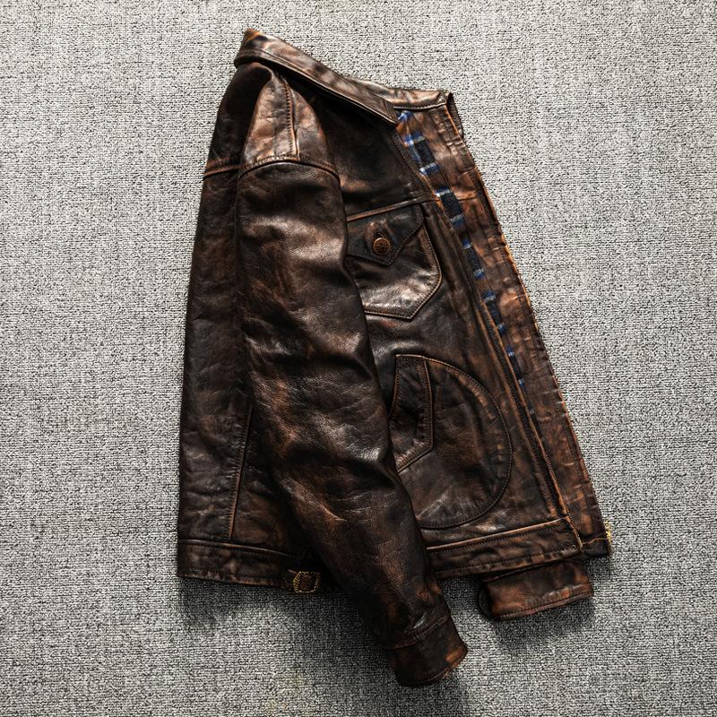 Men's Lapel Locomotive Suit PU Leather Jacket Autumn and Winter Jacket