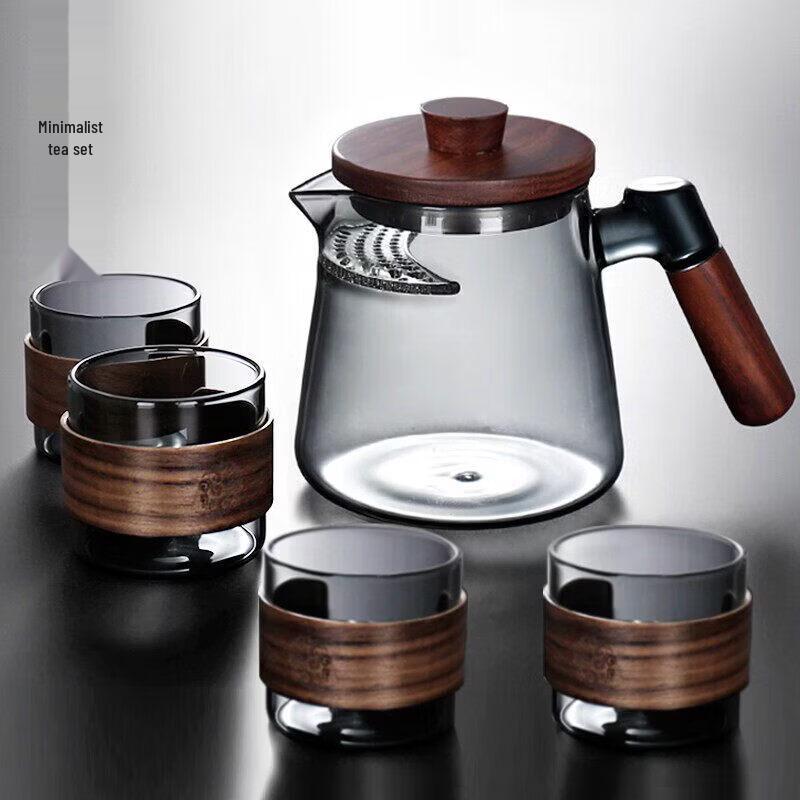 Crescent Glass Teapot with Integrated Infuser