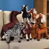 Simulation Horse Series Plush Toy Lifelike Zebra Ferghana Horse Plush Toys for Birthday Ornament