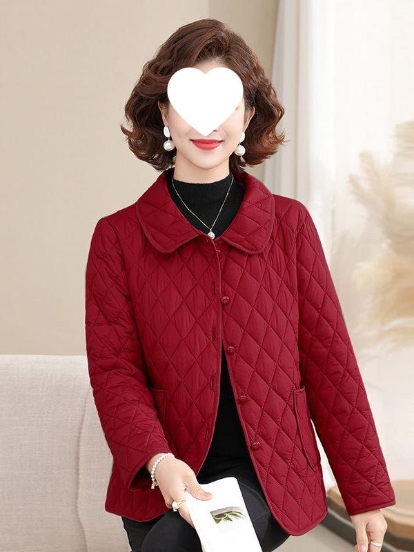 Autumn/Winter 2025 Lightweight Inner Wear Cotton Jacket for Middle-aged & Elderly Women