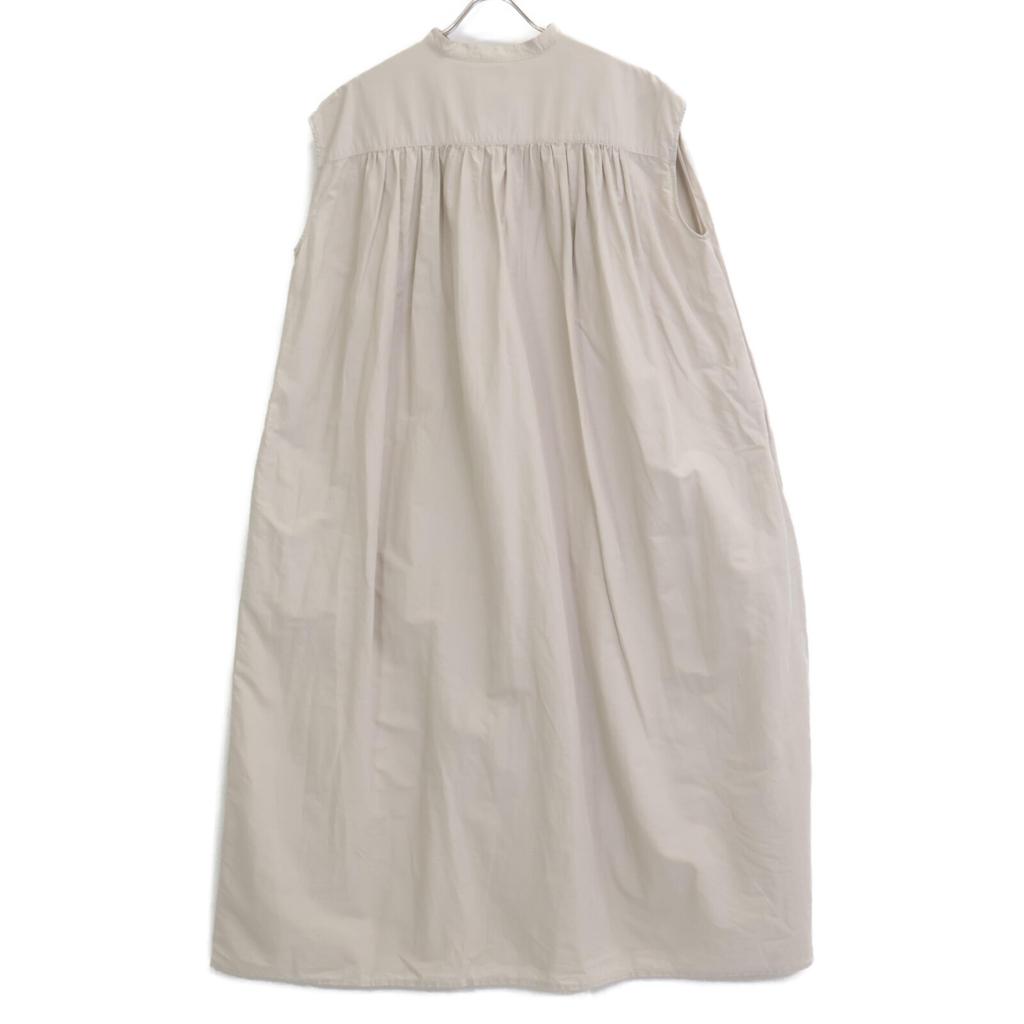 DANTON DT-B0347 Beige Cotton Linen Slave Sleeveless Dress dress 36 beigeUsed