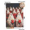 Full Drill Diamond Painting Kit Spooky Ghosts Movie Night Design DIY 5D Rhinestone Art Canvas for Room Decoration Gift
