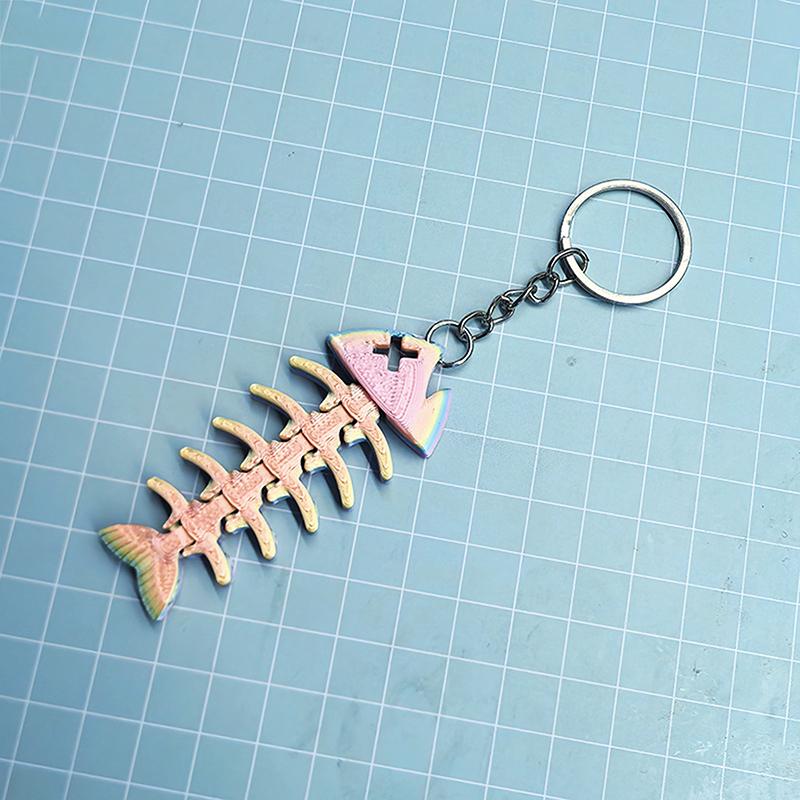 Creative Realistic 3D Printed Gradient Color Shark Keychain Pendant Lightweight Backpack Decoration Accessories Kids Toys Gifts