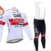 Winter Thermal Cycling Jersey Bib Pants Set Men Women Long Sleeve Fleece Warm Mountain Bike Outfit