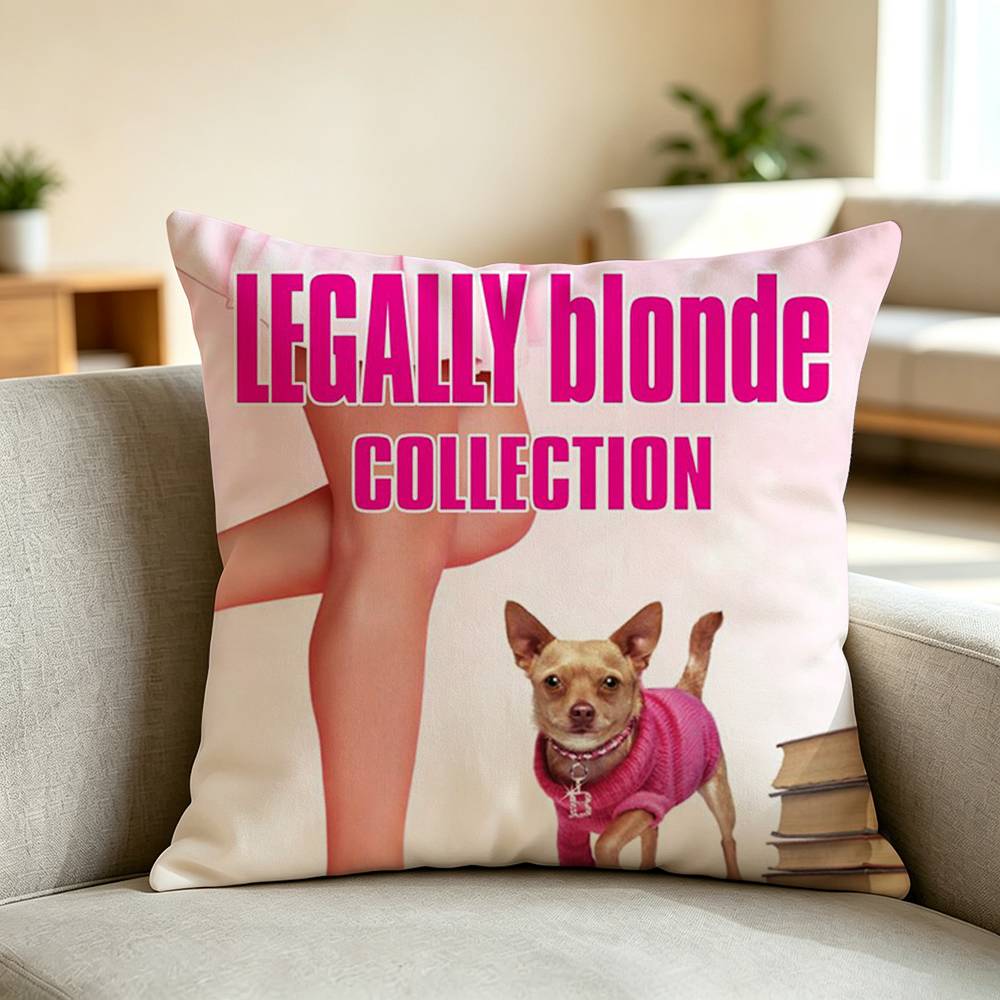M-Movie Legally Blonde Elle Square Double-Sided printed Pillow Case Bedroom Bedside Pillow Sofa Cushion Cover