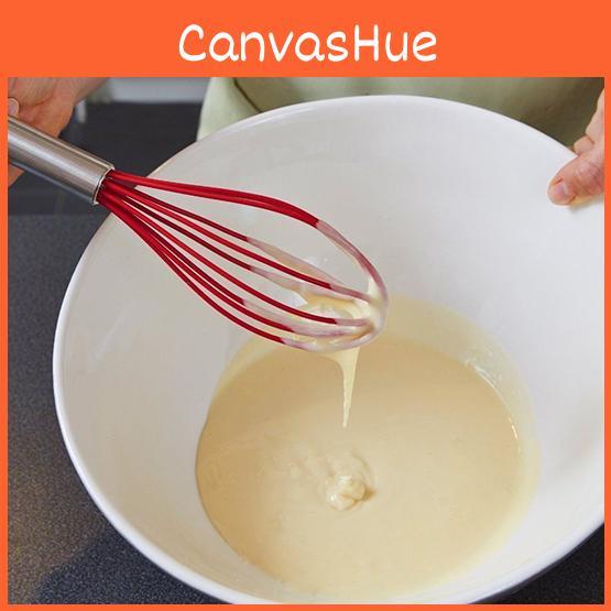 Factory Custom Stainless Steel 304 Egg Beater Cream Whisk Mixer 10 Inch Yellow Silicone