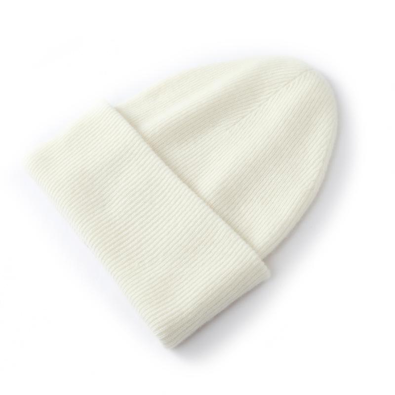 % Merino pure wool warm knitted hat men's and women's wool hat fashion cycling hat ear hat