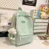 Minimalist Asian Style School Backpack With Nylon For Girls And Teens