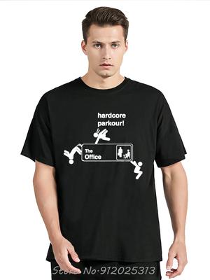 Funny Hardcore Parkour The Office T Shirts Cotton Streetwear Short Sleeve Birthday Gifts Summer Style T-shirt Men Clothing