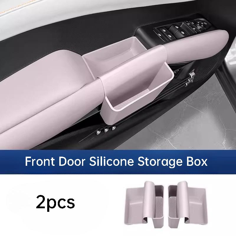 For BYD Atto 3 Yuan Plus ADAS Smart Driving Edition Car Door Handle Storage Box Leather Organizer Tray Interior Accessories