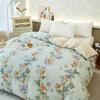 Garden Colorful Floral Pattern Quilt Cover 1Pc 100% Cotton Luxury Duvet Cover Skin-friendly Soft Easy Care Queen Size Bedding