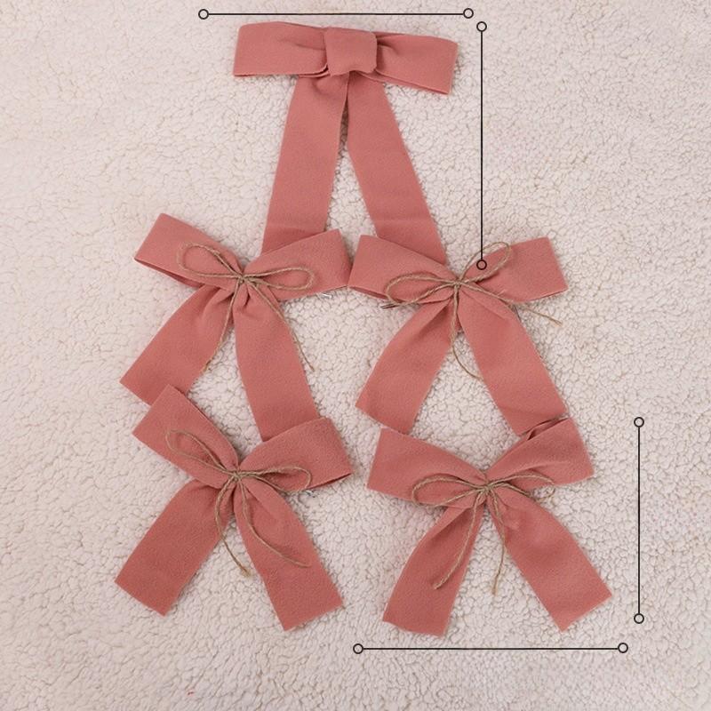 Christmas Decor Set With Elegant Butterfly Bows For Holiday Tree Celebration