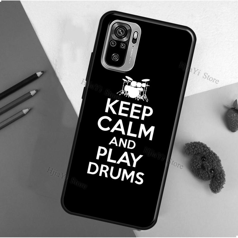 Drum Rock Perkusista Muzyk Pokrowiec na Pałki Perkusyjne Dla Xiaomi Redmi Note 9 7 8 10 Pro 9S 10S 8T 9A 9C 9T 7A 8A K40 Tylna Pokrywa Obudowa