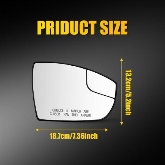 RH Passenger Side Mirror Glass No-Heated For 2013-16 Ford Escape/C-Max FO1325158
