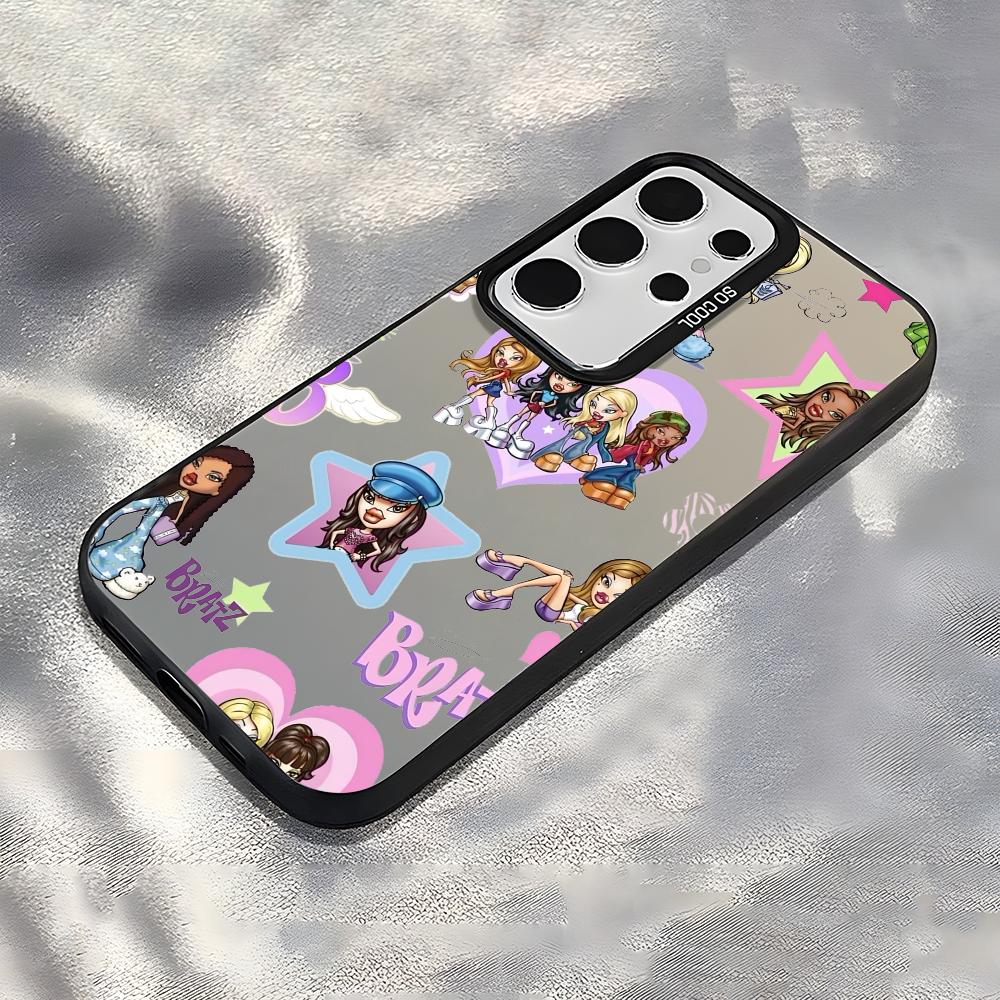 Fashion Girl B-BratzS Phone Case For Samsung Galaxy S25 Edge S24 S23 S22 S21 S20 Ultra Funda Silicone Silver Cover