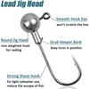 75Pcs Fishing Jig Heads Hooks Round Jig Head Fishing Lures Crappie Jig Heads Hooks for Bass Trout Crappie Walleye Fishing Tackle
