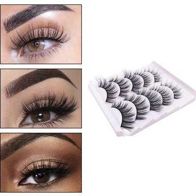 5 Pairs 3d Artificial Lashes with Volume Effect, Long, Thick, Soft, Artificial Lashes
