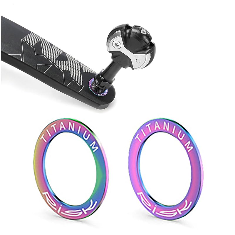 

morytrade pedal spacer pedal gasket crank washer gap titanium alloy (Titanium Blue)