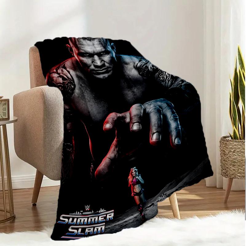 Wrestling Champion With Wwe Title Blanket Lightweight Ideal Bedding Blanket Perfect for Travel, Living Rooms, Offices, Sofas, Fan Christmas Gift