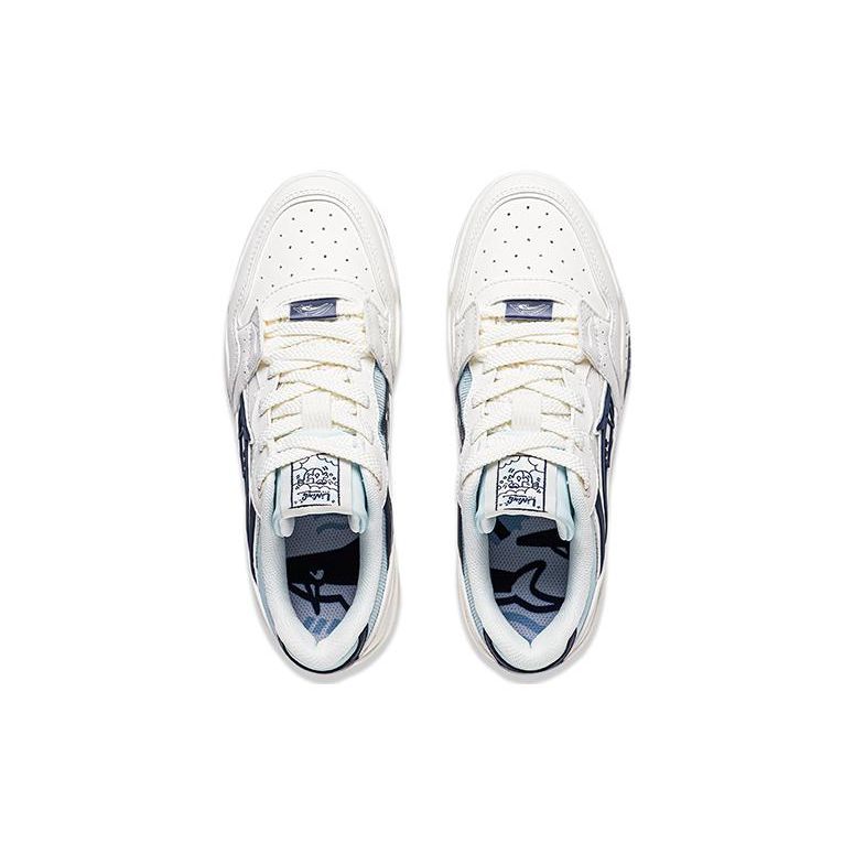 Li-Ning Light Blue Ocean Lightweight High Resilience Thick Sole Height Increasing Wear Resistant Breathable Low Top Skate Shoes AGCS252-16