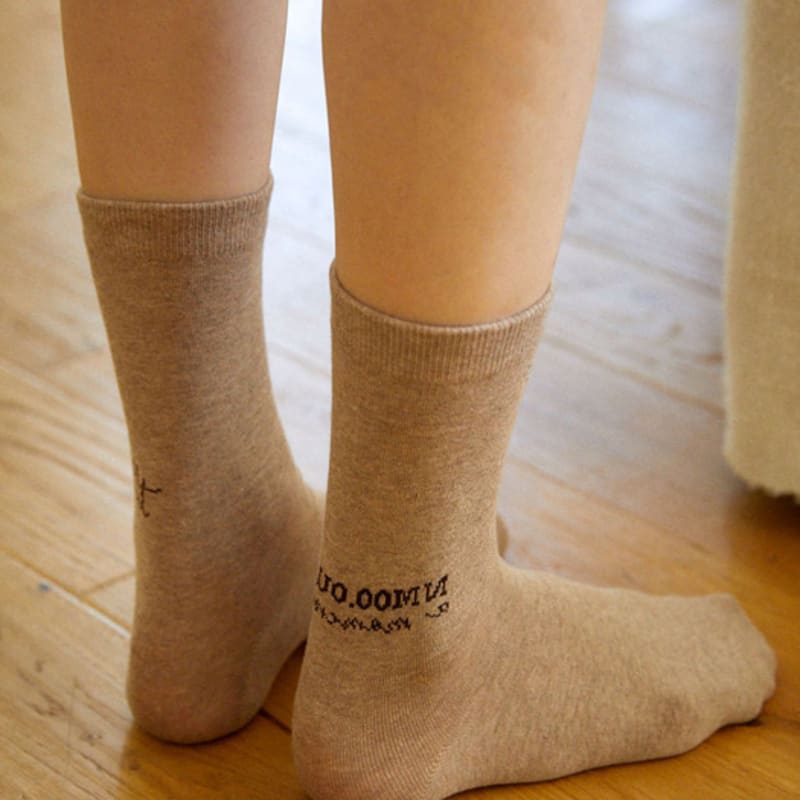 NMOO.OU S36_NMOU MUJI SOCKS_light brown