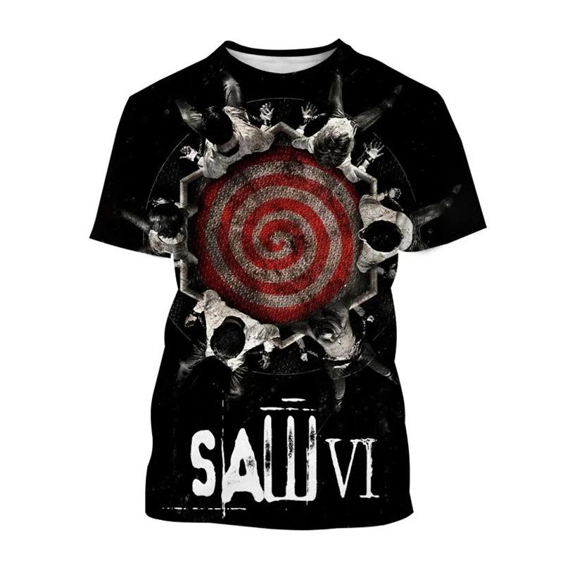 Horror Movie Saw X T-shirt 3D Printed Man Women Fashion Oversized Short Sleeve T Shirts  Men Tops Unisex clothing