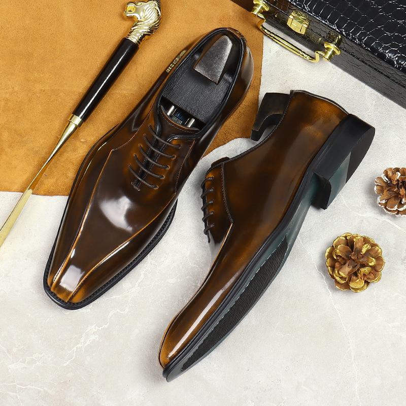 Ανδρικά Γαμήλια Oxford Παπούτσια Κυρίων για Πάρτι, Φόρεμα, Γνήσιο Γυαλιστερό Δέρμα, Casual, Μυτερή Μύτη, Επίσημα Παπούτσια για Άνδρες
