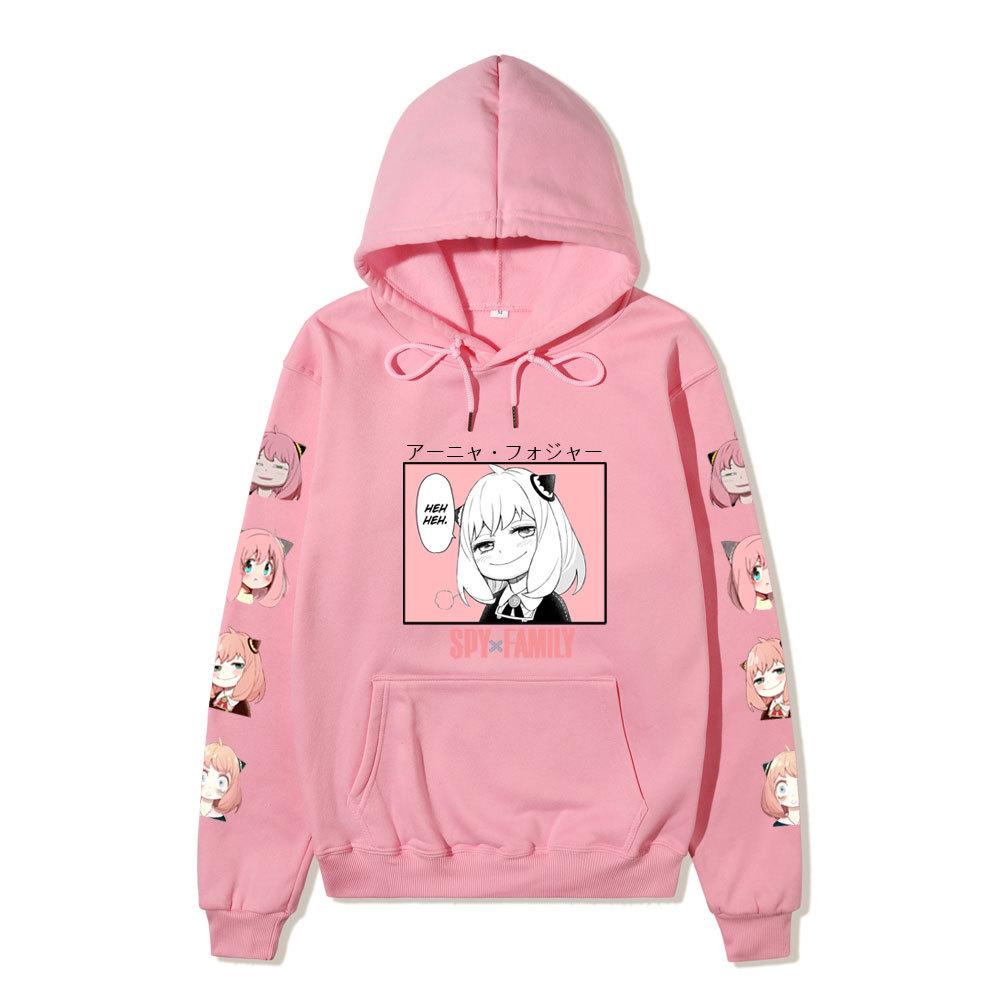 Spy X Family Anya Forger Anime Graphic Hoodie Unisex Winter Fleece Lined Warm Hooded Sweatshirt Men Women Daily Casual Long Sleeve Pocket Pullover