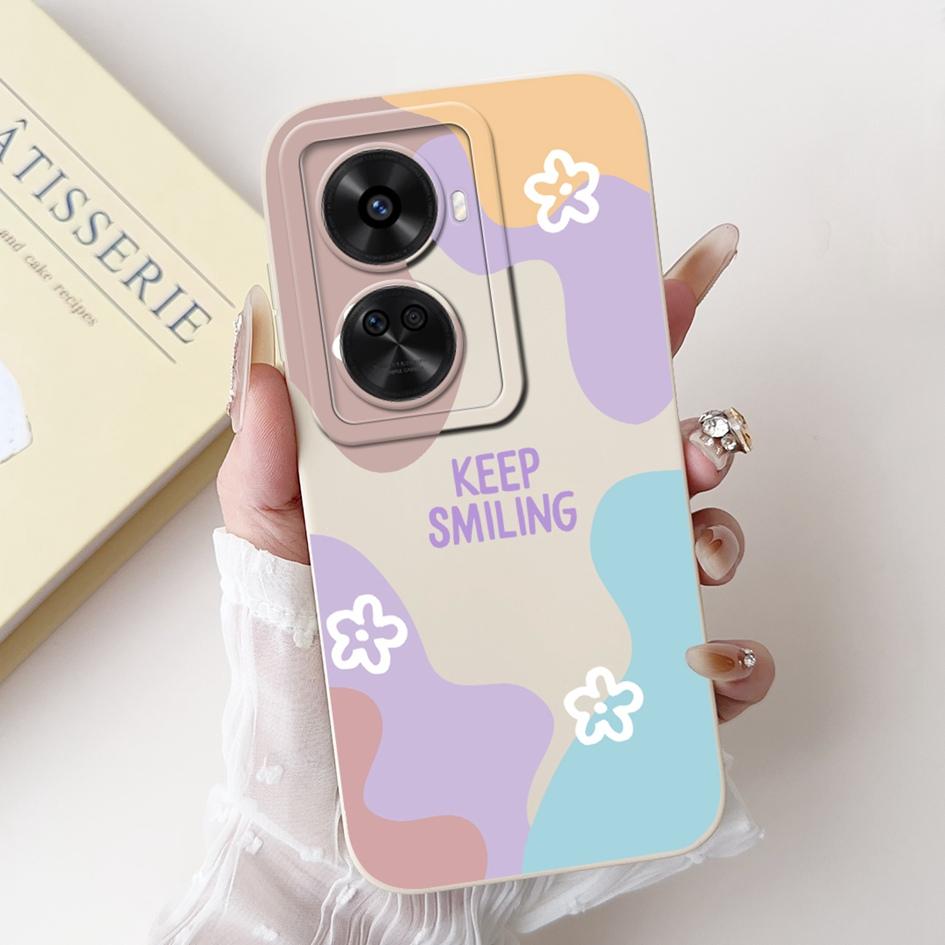 Nova 12 SE Hülle Für Huawei Nova 12 SE Cover 2024 Mode Bemalt Flüssigsilikon Anti-Fall Schutz Stoßfänger Für Nova 12SE Funda