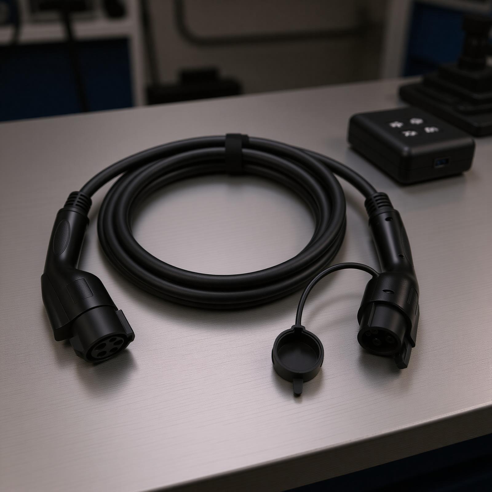 J1772   Charging Extension Cable 16ft 32A Electric Vehicle Charging Extension Cable Replacement for