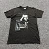 Vintage 1980s Grunge Sting Nothing Like The Sun Graphic Black T-Shirt Medium Unisex T-Shirt