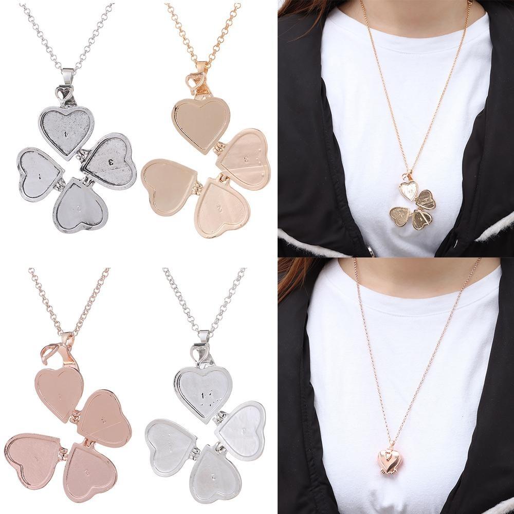 DIY Foto Medaillon 4-lagiger Anhänger Neue Halskette