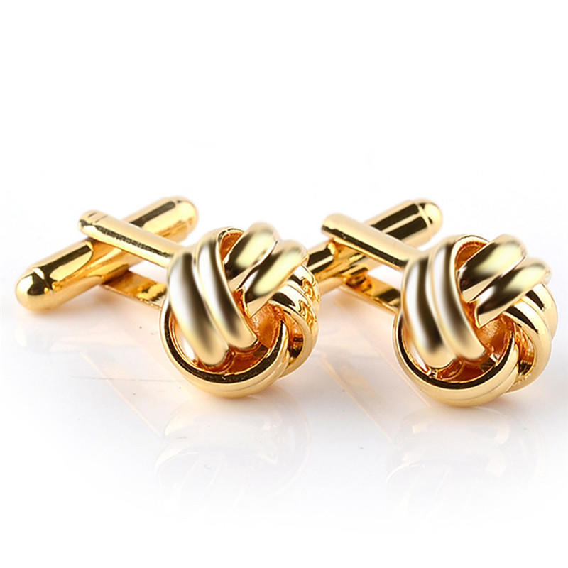 1Pair Men'S Suits Shirt Knot Twisted Cufflinks Wedding Business Cuff Links Gift