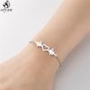 Stainless Steel Electrocardiogram Charm Bracelet for Women Hollow Love Heart Wristband Jewelry Doctor Nurse ECG Bracelets Gifts