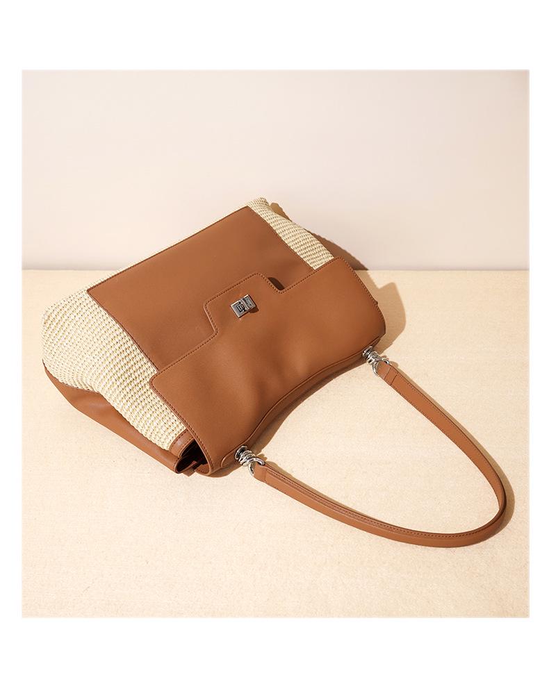 2025 Women's High-End Woven Summer Tote: Casual Crossbody & Single Shoulder Bag