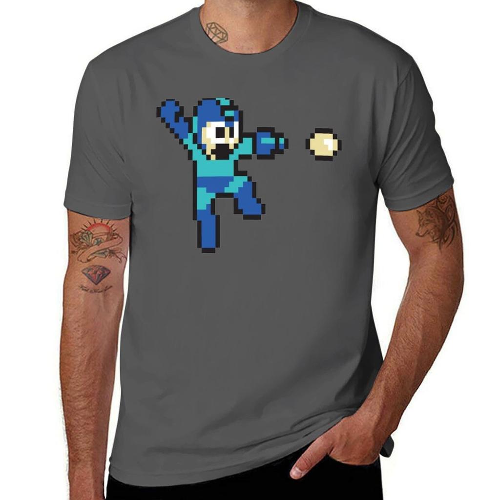 shirts for man t heavy T-Shirt pack cotton white megaman t shirt man retro