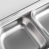 Stainless Steel Dipping Tray with 3 Compartments Easy To Clean Stackable Sauce Bowl Organizer Rack Tableware