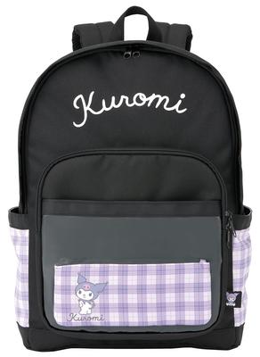 RYUCK1-A Backpack with Pouch and Clear Pocket, Sanrio Kuromi