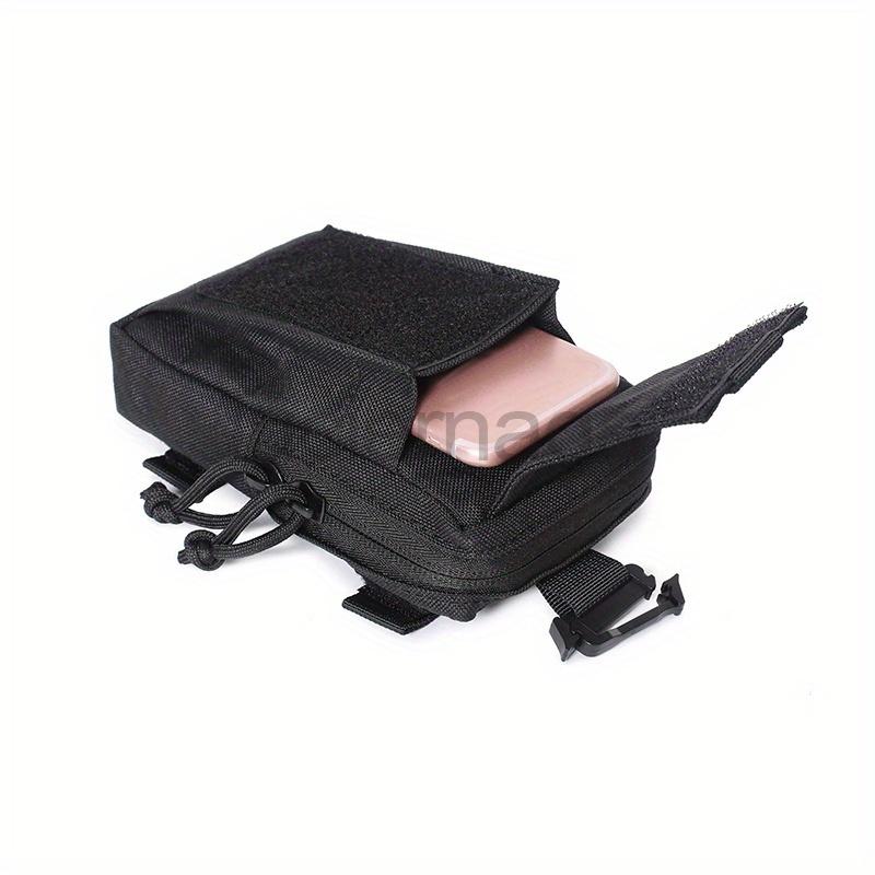 1000D Nylon Pouch with 2 Buckles Tactical Waist Fanny Pack For Outdoor Sports Hiking Backpack Phone Pocket Bag