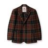 Edinburgh Club Harris Tweed Checked 3 Button Jacket [Wine]