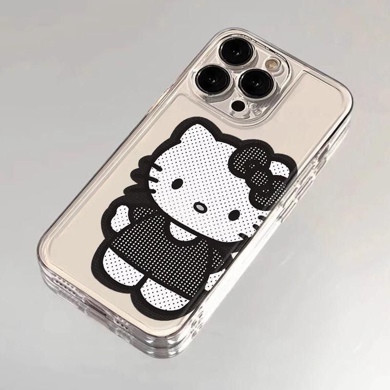 Ins Polka Dot Kt Cat Apple 11proma Mobile Phone Case iPhone11 Transparent 11 All-inclusive 11 Space Case 11 Female 11