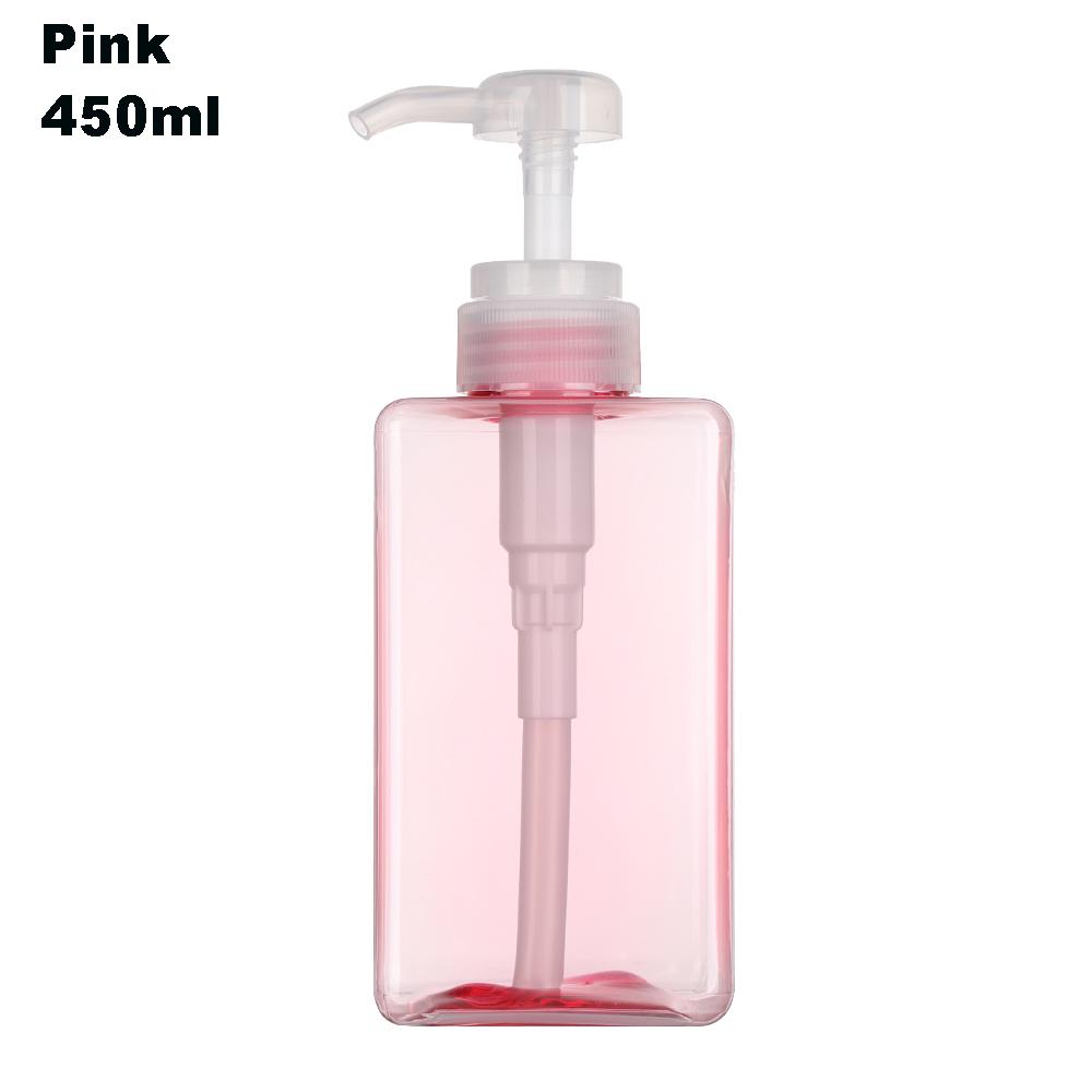 

Контейнер для влаги, переносной, квадратной формы, дозаторы мыла, ручной насос, бутылки для лосьона, бутылки для шампуня 450ml розовый