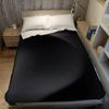 Black Fabric Wave Flannel Blanket Warm Soft Halloween Christmas Couch Warm Cozy Decorative Decor Gift for All Season