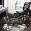 1PC Bat Starry Office Round Area Rug, Mat Suitable For Office, Under Office Chairs Bedroom Living Room Home Decor, Room Deco