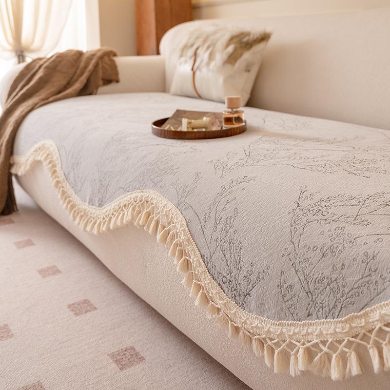 

Leather Sofa Special-Shaped Sofa Cushion Universal In All Seasons Irregular Cover Cloth Non-Slip Seat Cushion New Chenille Blanket 90*90cm