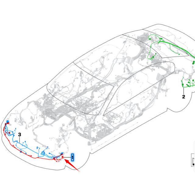 BMW 5 Series G38 Front Bumper PDC Sensor Wiring Harness