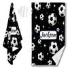 Custom Soccer Beach Towel Personalized Name Football Microfiber Bath Towel 160x80cm Soft Quick Dry Swimming Pool